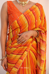 Isabelle Orange Hand-Embroidered Blouse